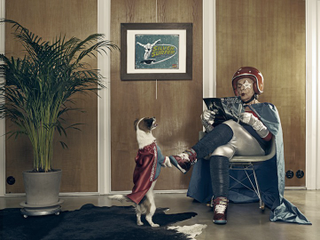 Illustration for article titled Artist turns his grandmother into a superhero to cheer her (and us) up